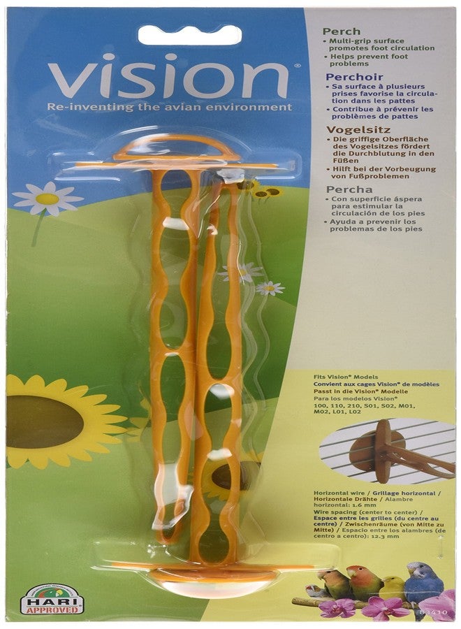 Vision Hari Vision Bird Cage Perch, Parakeet Perch, 2-Pack, Terracotta, 83410 - Image 2